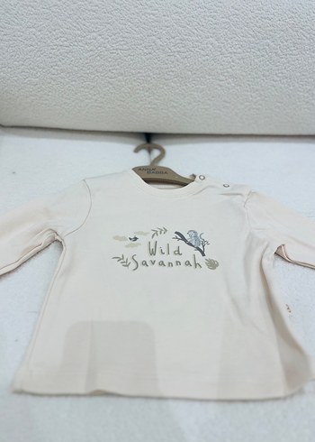 Kapüşonlu Mavi Üst ve Bej Kemerli Bebek Takımı - Görsel 2