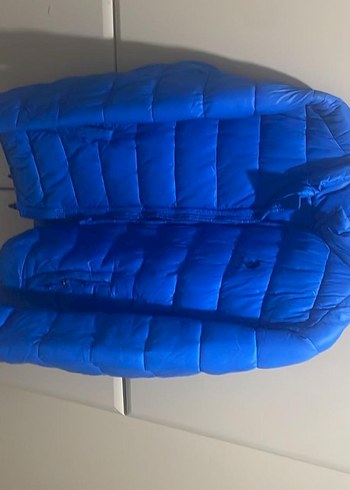 Erkek  Çocuk Mavi Kapüşonsuz Mont - Görsel 2