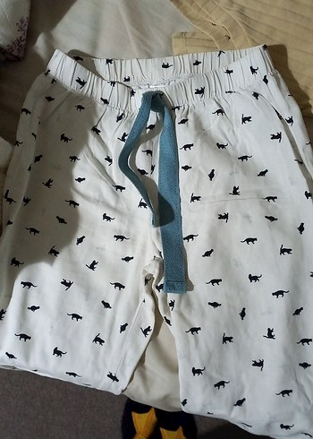 Baskılı, Pamuklu Pijama Takımı, Rahat Kesim - Görsel 4