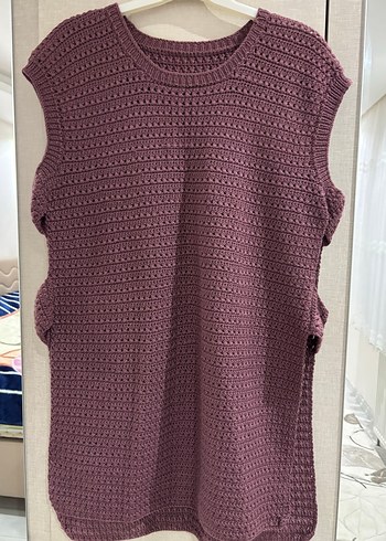 Mürdüm Salaş Örgü Kadın Süveter - Görsel 4