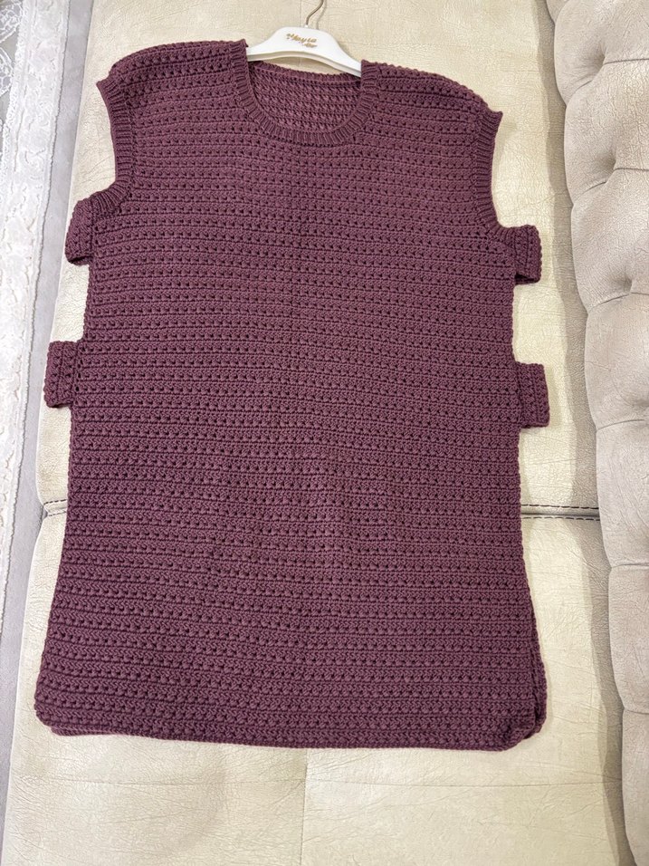 Mürdüm Salaş Örgü Kadın Süveter - Görsel 2