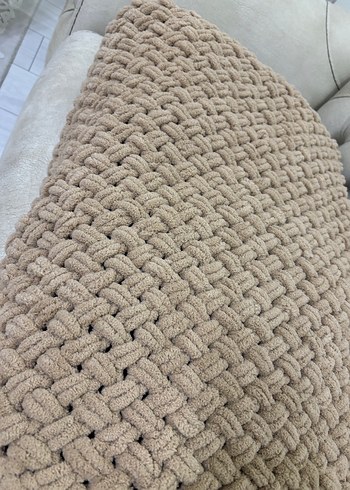 Bej Örgü tek kişilik Battaniye - Görsel 5