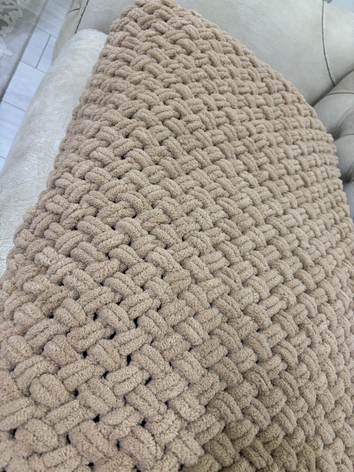 Bej Örgü tek kişilik Battaniye - Görsel 5