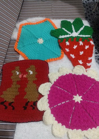 Renkli El Örgüsü Banyo Süngerleri - Görsel 4