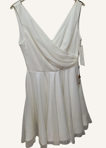 DORIDORCA Parıltılı Tül Ekru Elbise 38bd - Görsel 2