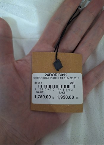 DORIDORCA Parıltılı Tül Ekru Elbise 38bd - Görsel 6