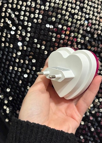 Pembe Kalp Gece Lambası - Görsel 3