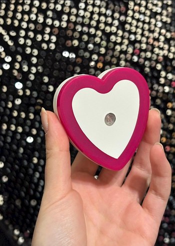 Pembe Kalp Gece Lambası - Görsel 2