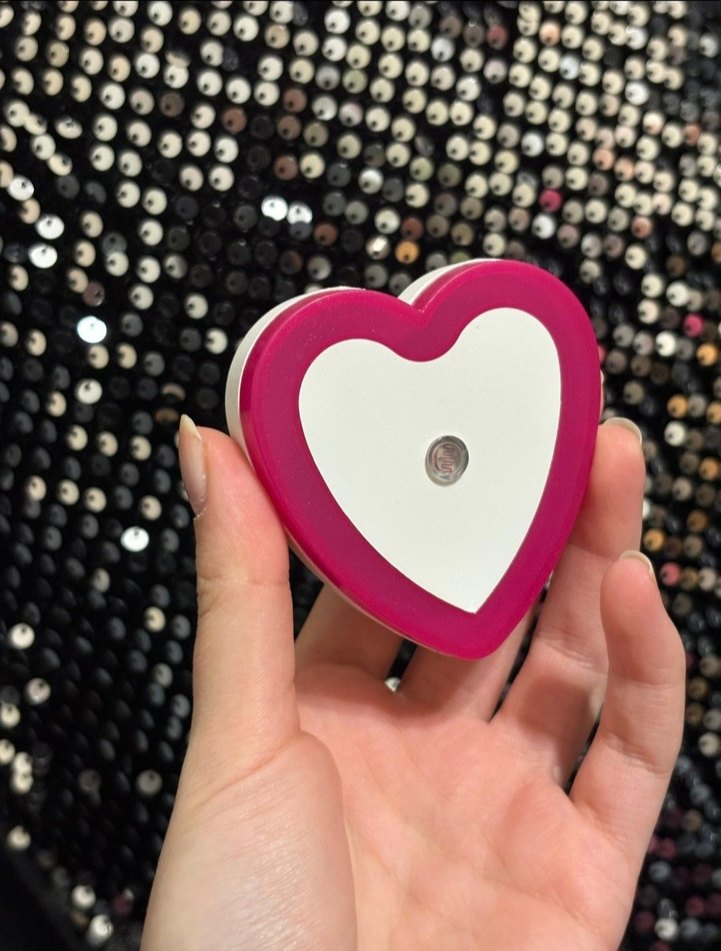 Pembe Kalp Gece Lambası - Görsel 2