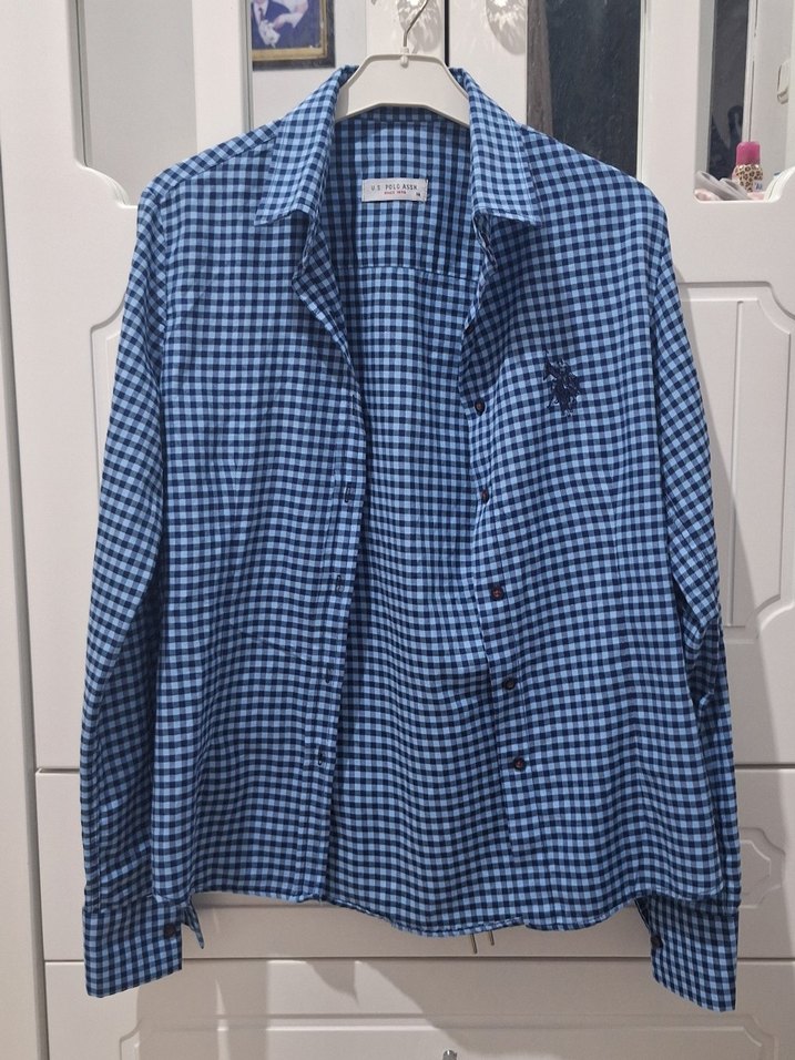 U.S POLO Ekose Kadın Gömlek - Görsel 2