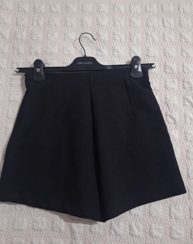 KAROL Siyah Şortlu Mini Etek -S - Görsel 2