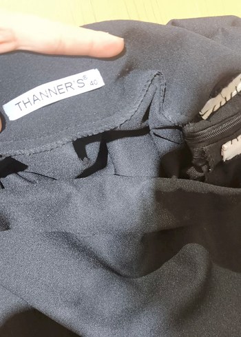 Pliseli Siyah Midi Thanners Pileli (Balon Form) Etek  40 Beden - Görsel 3