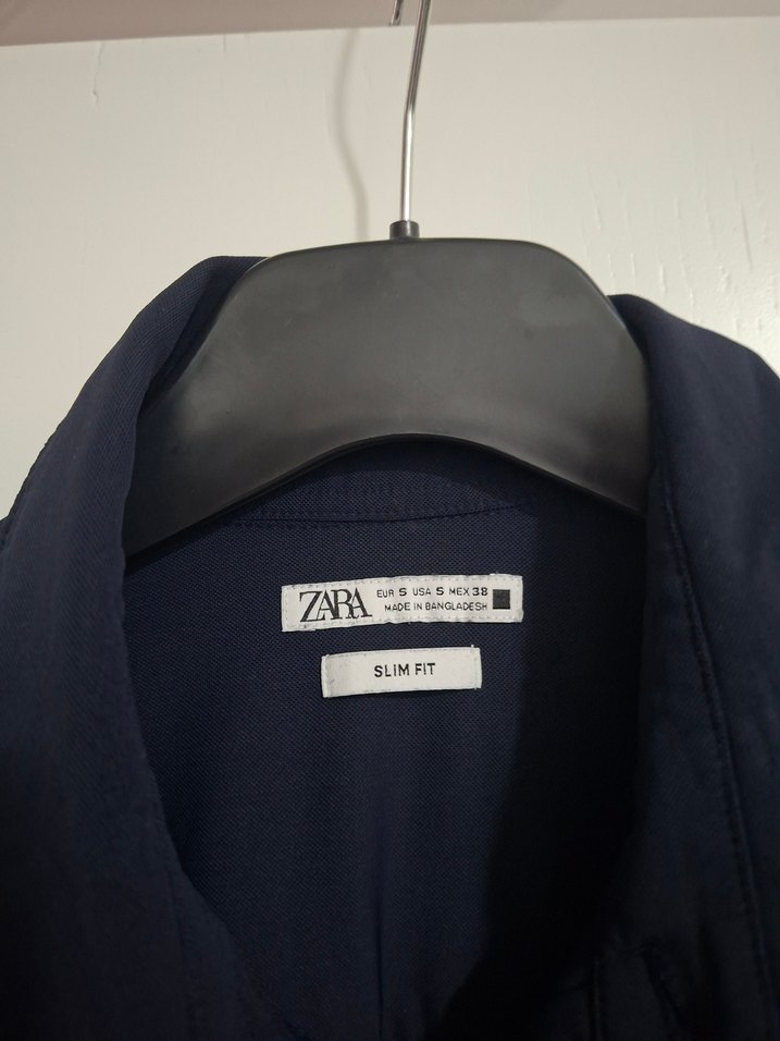 Lacivert Uzun Kollu Düğmeli Erkek Gömlek - Görsel 2