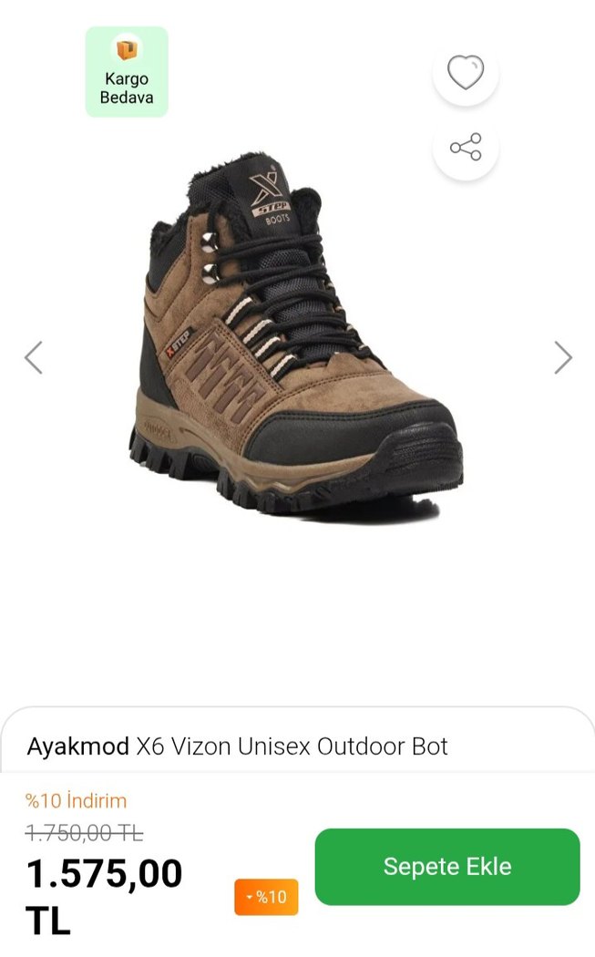 Kahverengi Bağcıklı Erkek Outdoor Bot - Görsel 2