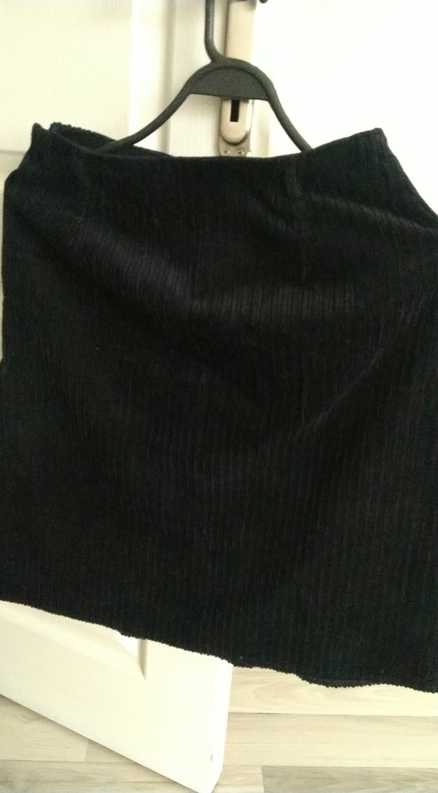 Pilili Siyah Midi Hamile Etek - Görsel 2