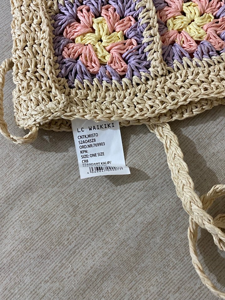 Nakışlı Örgü Bohem Kadın Çanta - Görsel 2