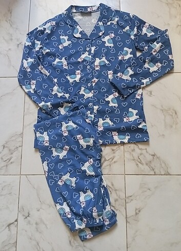 m Beden Lama desenli pijama takımı 