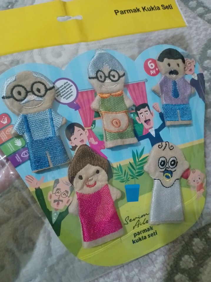 ANKI Parmak Kukla Seti 5 Parça Pastel Renk - Görsel 2