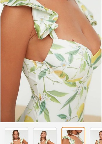 Sarı Desenli Fırfırlı Mini Mayo - Görsel 3