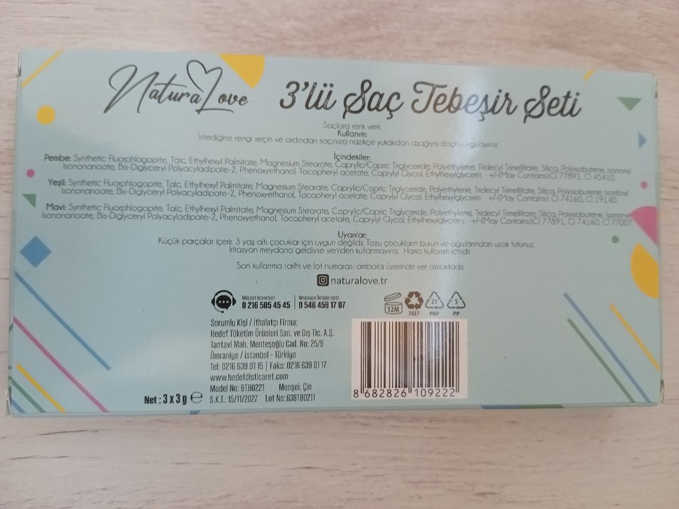 3'lü Renkli Saç Tebeşiri - Görsel 3