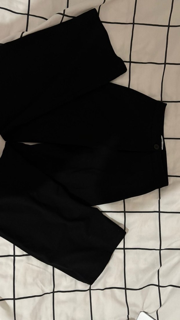 Siyah uzun Kadın Kumaş Pantolon - Görsel 3