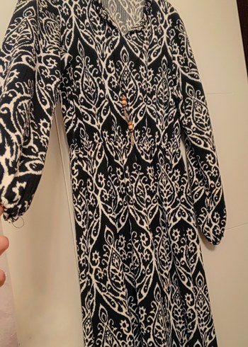 ı Siyah Bohem Uzun Elbise - Görsel 2