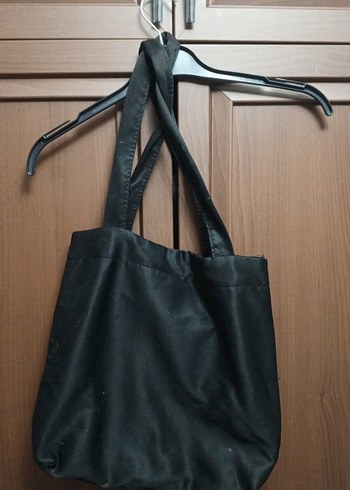 Siyah bez Minimalist Kadın Çanta - Görsel 2