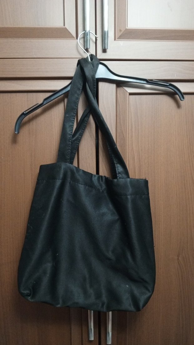 Siyah bez Minimalist Kadın Çanta - Görsel 2