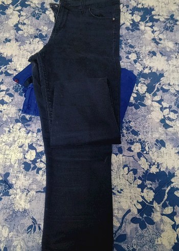 Kadın Koyu Mavi Regular Fit Denim Pantolon - Görsel 3