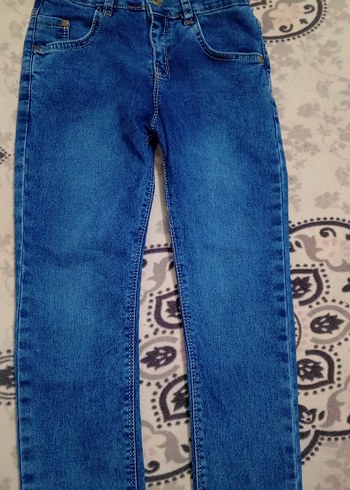 kız Çocuk Mavi Bağlamalı Regular Fit Kot Pantolon - Görsel 2