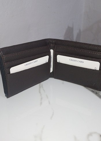 Koyu Kahverengi Minimalist Erkek Cüzdan - Görsel 2