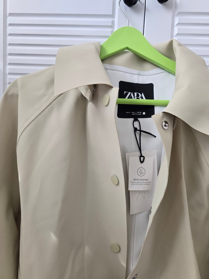 Zara Düğmeli Beyaz Kadın Ceket - Görsel 5