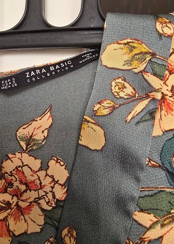 ZARA Bohem V Yaka Uzun Çiçekli Kimono - Görsel 9