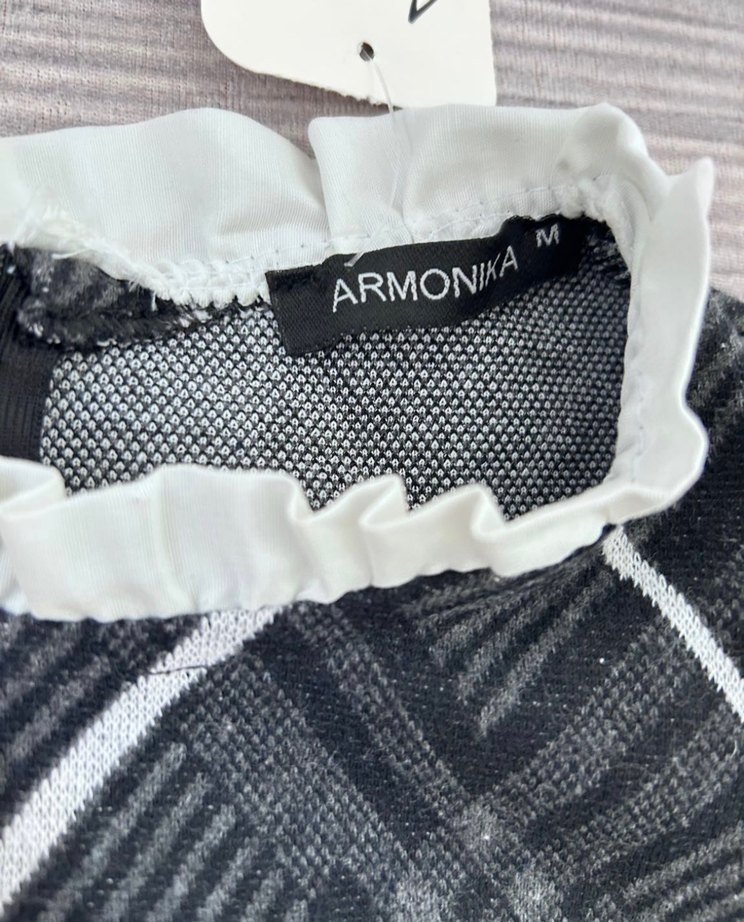 Trendyol Uzun Kollu Ekose Desenli Triko Elbise - Görsel 2