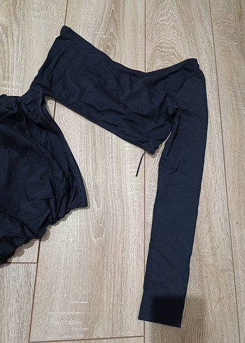 Tek Kollu Drapeli Mini elbise - Görsel 3