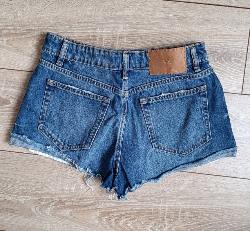 Düğmeli Mavi Kadın Denim Mini Şort - Görsel 2