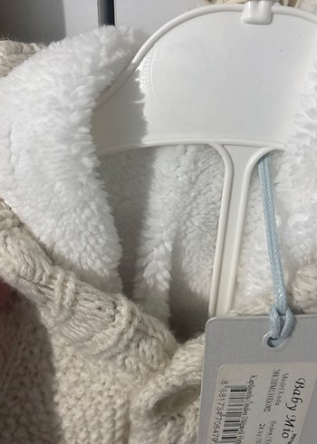 Erkek -kız Çocuk Beyaz Örgü Hırka - Görsel 4