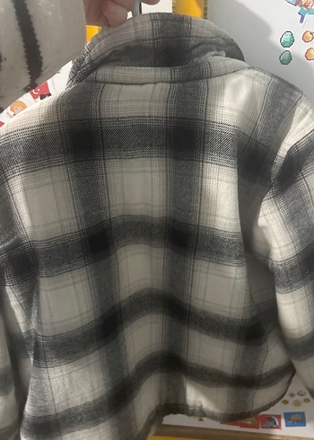 Gri Pamuklu Düğmeli erkek çocuk mont gömlek - Görsel 4