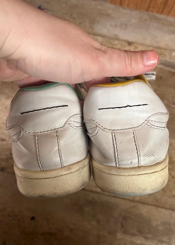 Beyaz Bağcıklı Kadın Sneaker - Günlük - Görsel 4