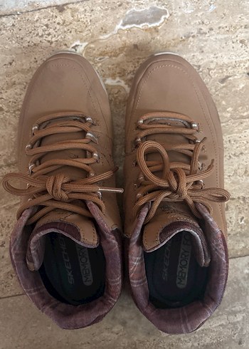 Kahverengi Süet Bağcıklı Kadın Spor Ayakkabı - Görsel 2