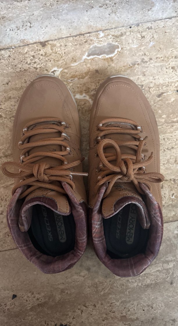 Kahverengi Süet Bağcıklı Kadın Spor Ayakkabı - Görsel 2