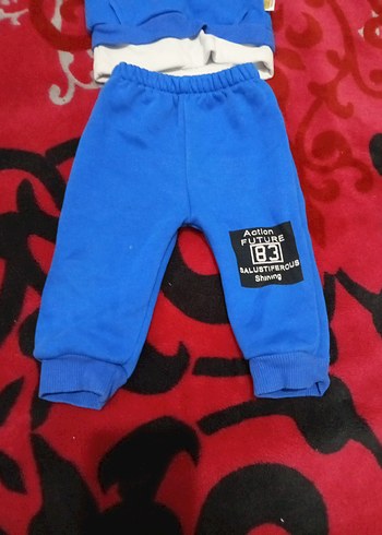 Kapüşonlu Mavi Erkek Çocuk Sweatshirt - Görsel 3