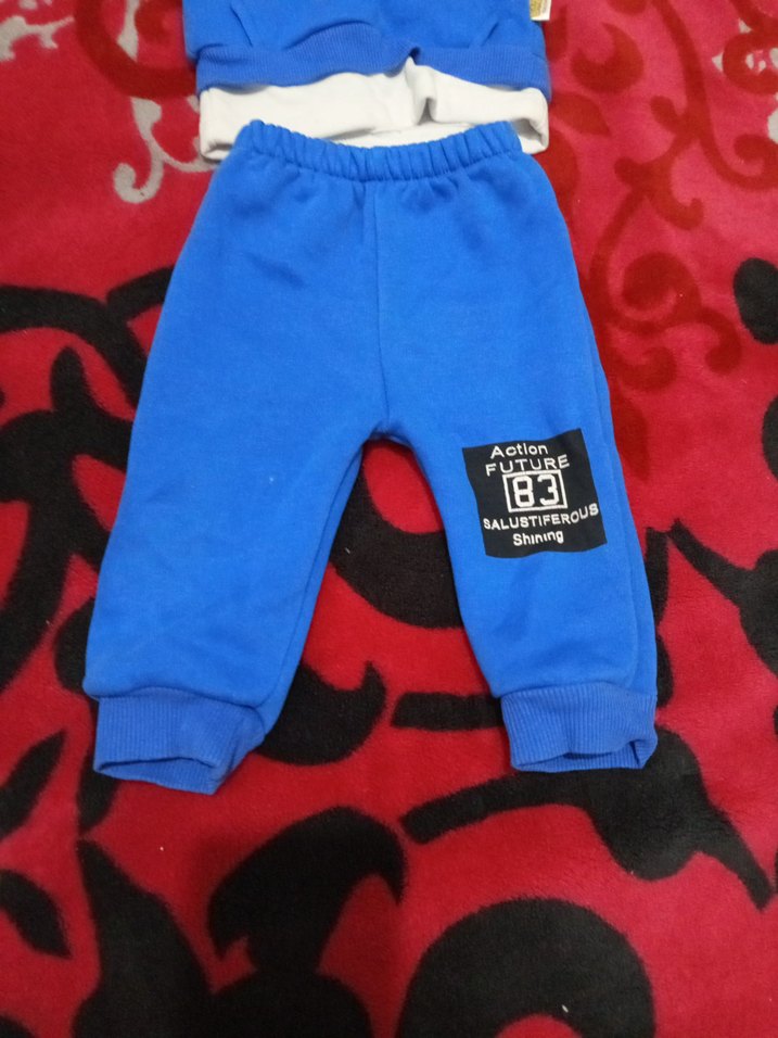 Kapüşonlu Mavi Erkek Çocuk Sweatshirt - Görsel 3