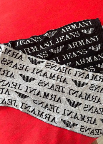 Armani Jeans Logo Baskili Sik Atki