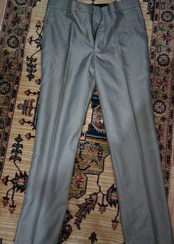 Gri Regular Fit Ofis Pantolonu - Görsel 2