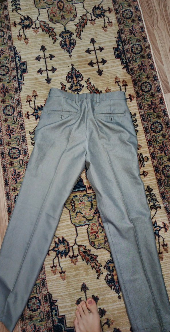 Gri Regular Fit Ofis Pantolonu - Görsel 4