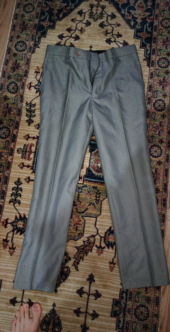 Gri Regular Fit Ofis Pantolonu - Görsel 2