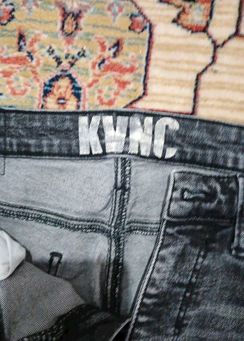 Gri Erkek Kot Pantolon Bol Kesim - Görsel 3