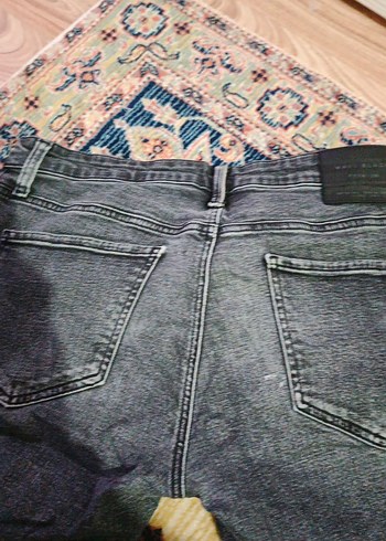 Gri Erkek Kot Pantolon Bol Kesim - Görsel 6