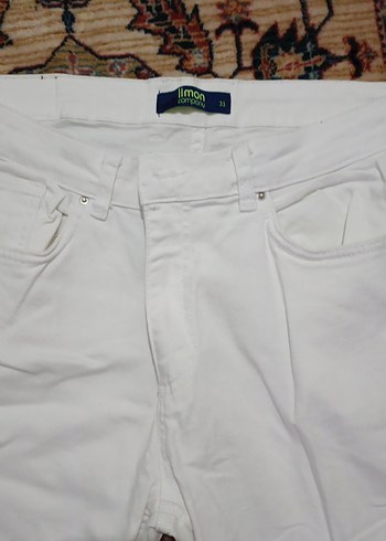 Beyaz Kadın Midi Kumaş Pantolon - Görsel 2